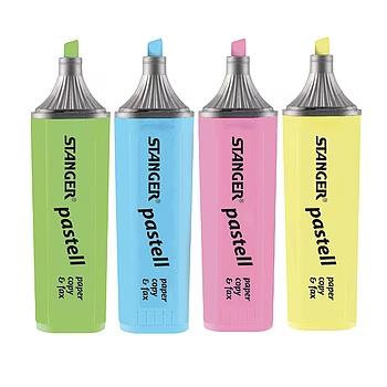 Stanger Textmarker | 4er Set | pastell