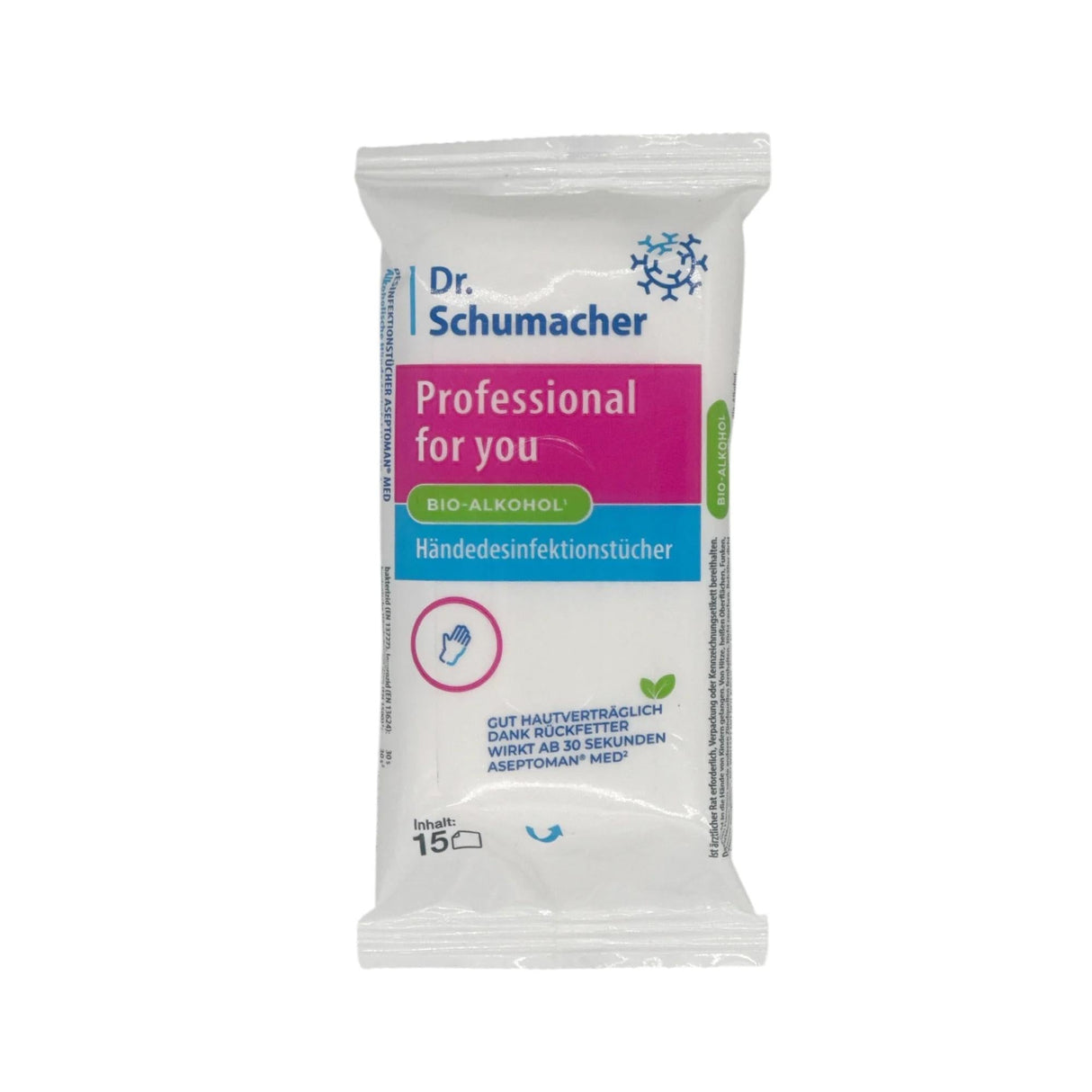Dr. Schuhmacher - Professional for you | Händedesinfektion | 15 Tücher
