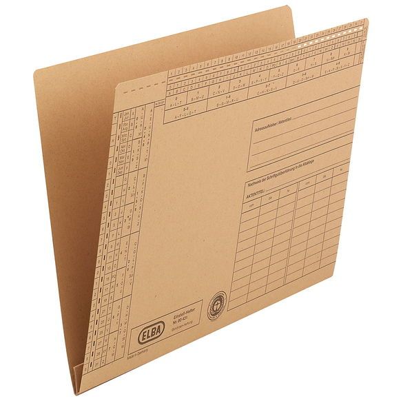 ELBA Einstellhefter A4, aus 230 g/m² Natronkarton (RC), für ca. 100 DIN A4-Blätter, naturbraun