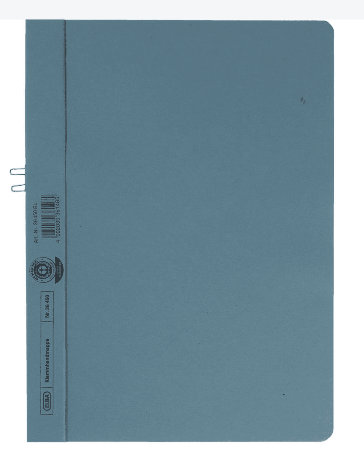ELBA Klemmhandmappe "Smart Line" A4 ohne Vorderdeckel, aus 250 g/m² Manilakarton (RC), für ca. 10 DIN A4-Blätter