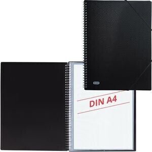 ELBA Spiral-Sichtbuch "URBAN", DIN A4, mit 40 Hüllen, Plastikspirale, runde Eckspannergummis für einen sicheren Verschluß, PP, blickdicht