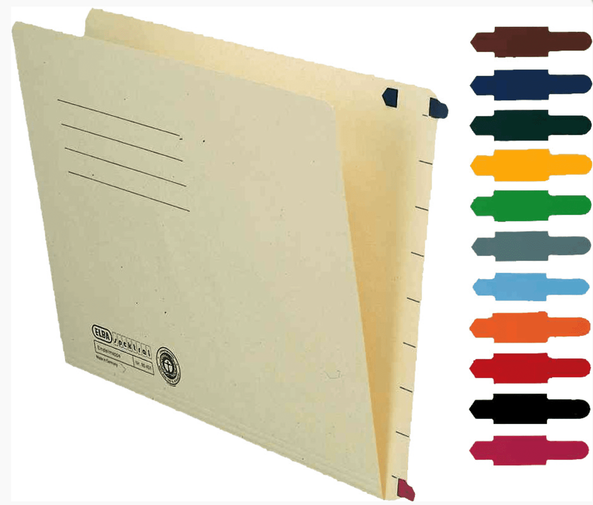 ELBA Stecksignal aus PVC | zum Einstecken in Schlitzstanzungen von Pendelregistraturen und Einstellmappen 80432 und 80437