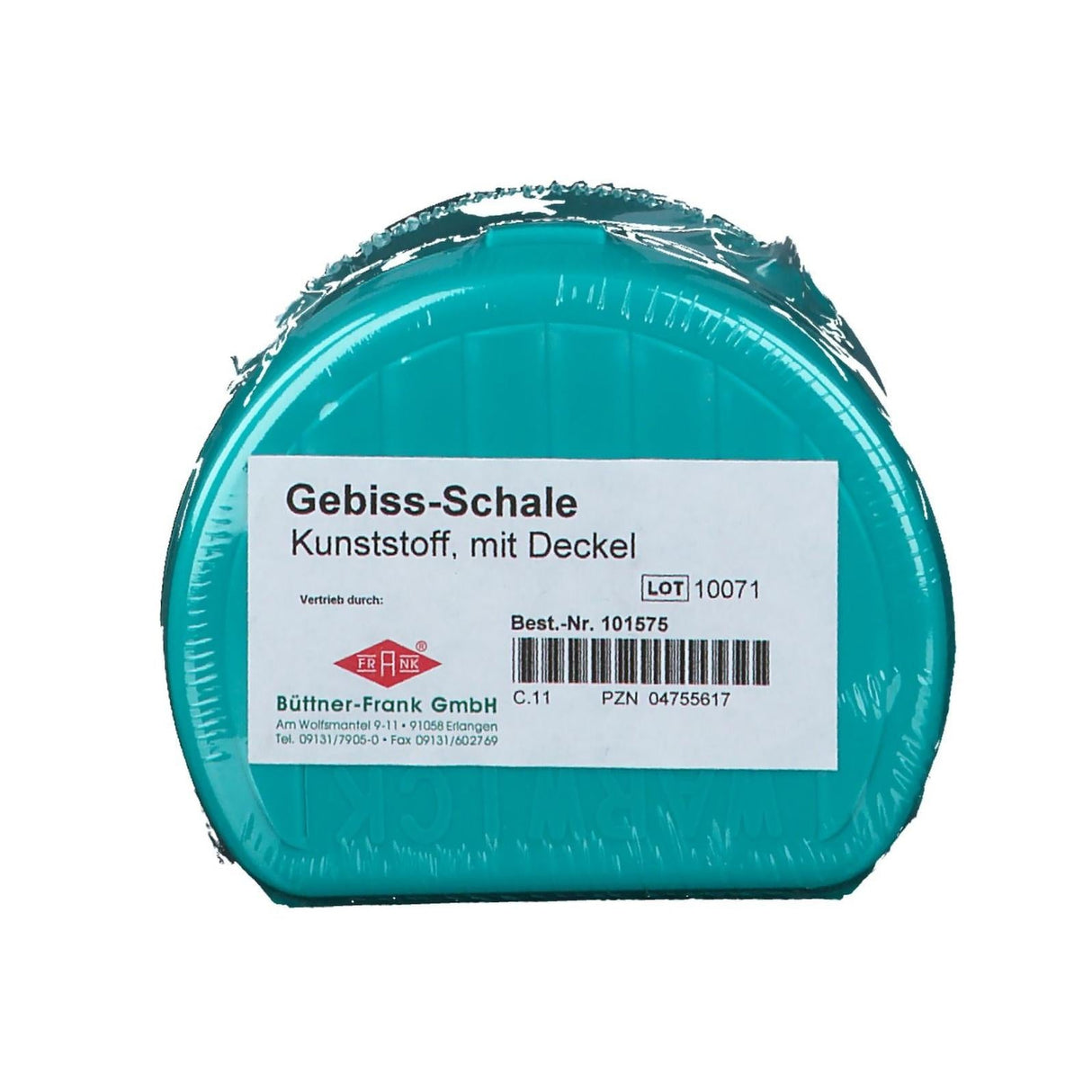 Gebissschale mit Deckel | Kunststoff | 3-teilig