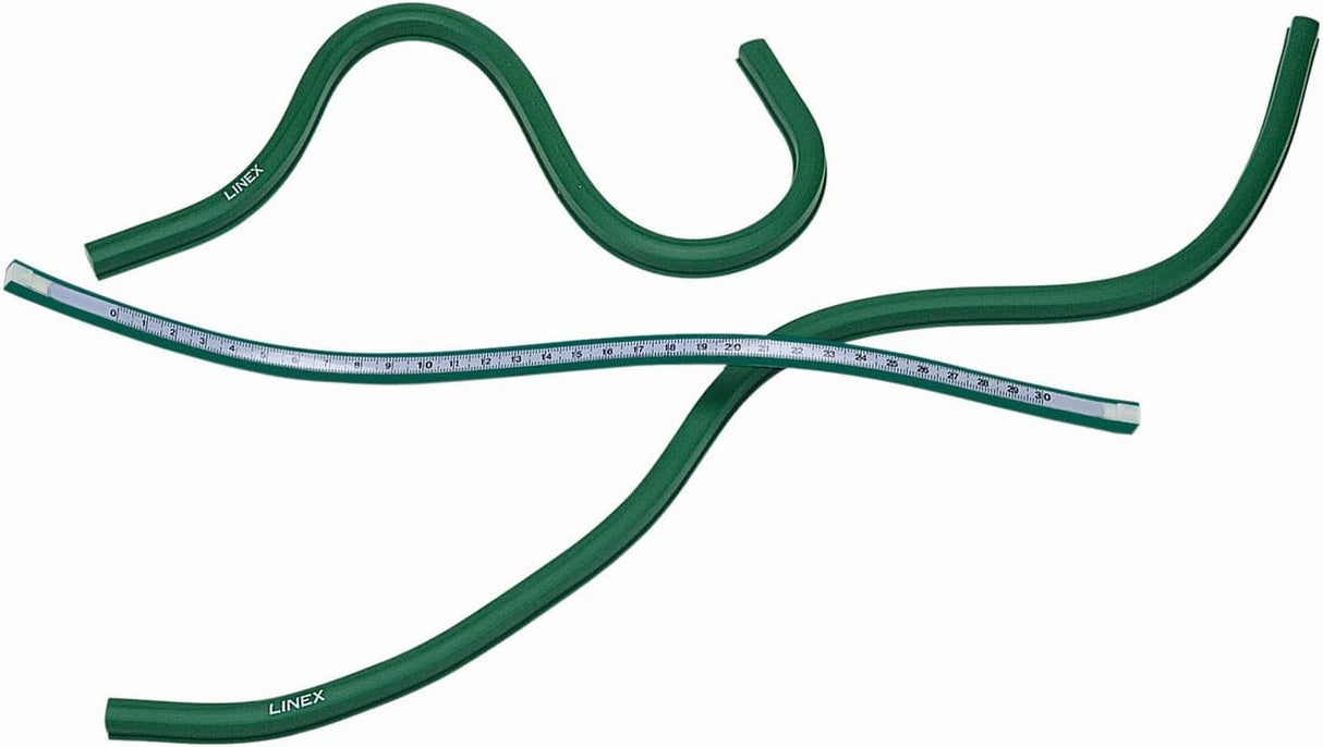 LINEX Flexible Kurve mit Tuschekante, Kurvenverlauf bis 15mm Radius - verschiedene Ausführungen