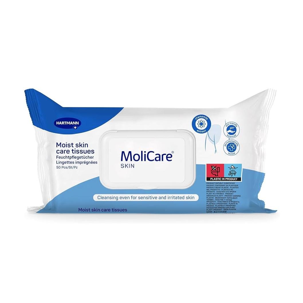 MoliCare® Skin Feuchtpflegetücher | 50 Stück / Packung