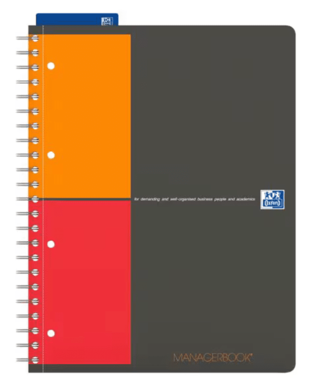 OXFORD International Managerbook A4+ (233 x 298 mm), 80 Blatt, liniert