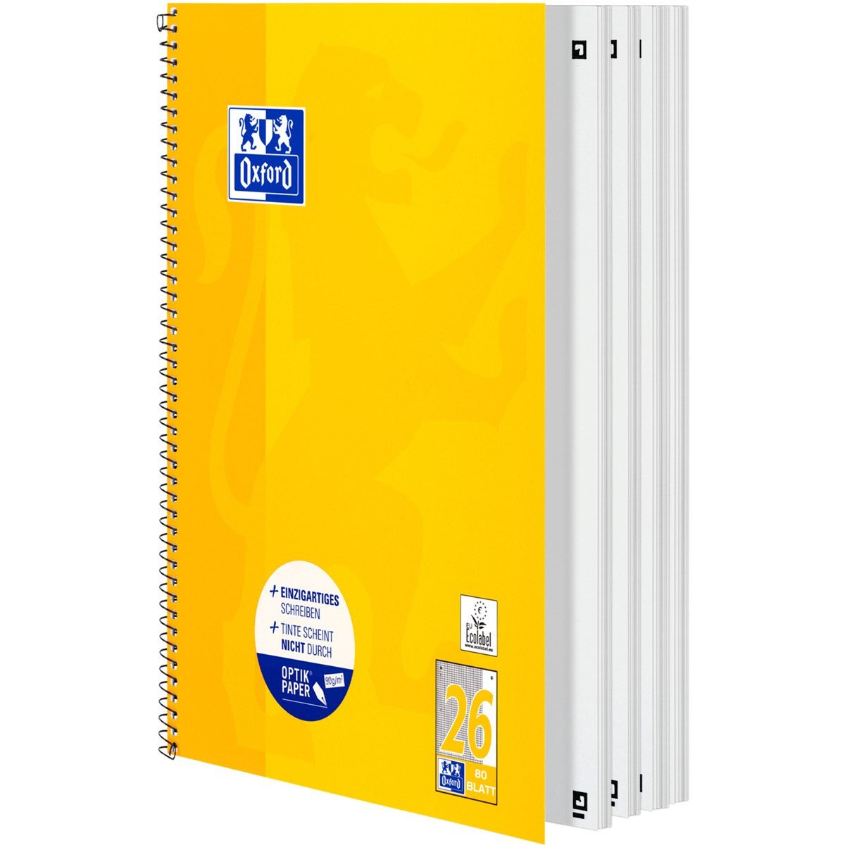 OXFORD Schule Collegeblock A4+ und A5+ mit 80 Blatt, Optik Paper® - verschiedene Ausführungen