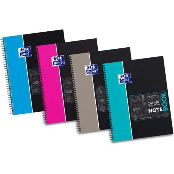 Oxford Studium A4+ Hardcover and Polypropylen Doppelspiralgebundenes Notebook/ Projectbook - verschiedene Ausführungen