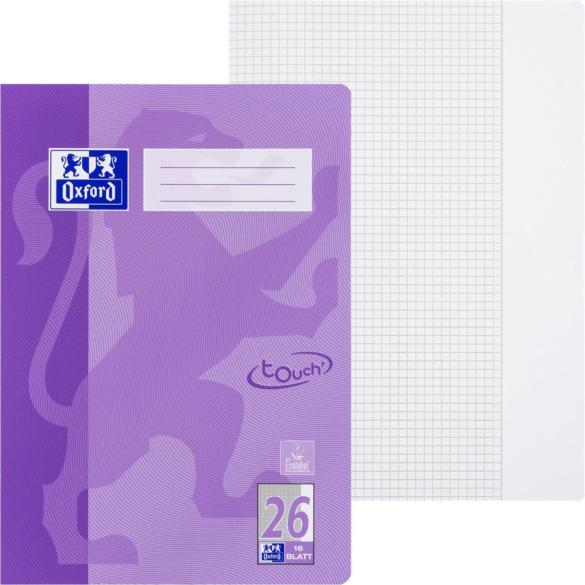 Oxford Touch Schulheft A4 16 Blatt Optik Paper mit abgerundeten Ecken - verschiedene Ausführungen