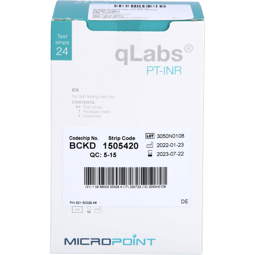 Qlabs Ptz-Inr Teststreifen zur INR-Bestimmung 24 St