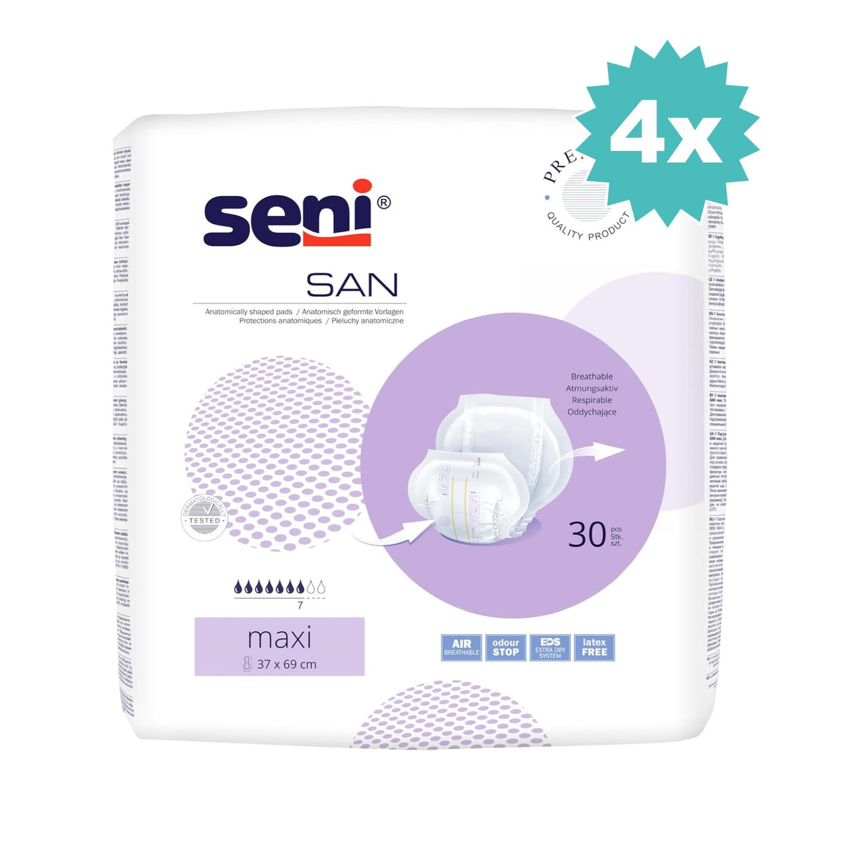 Seni San Maxi | Vorlage | 4 Packungen á 30 Stück