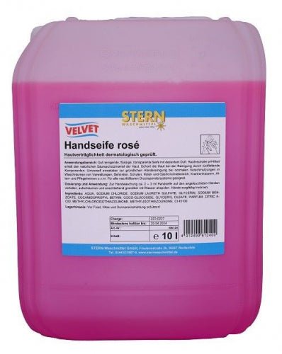 Stern Velvet Handseife rosé – Waschlotion 10L Großkanister