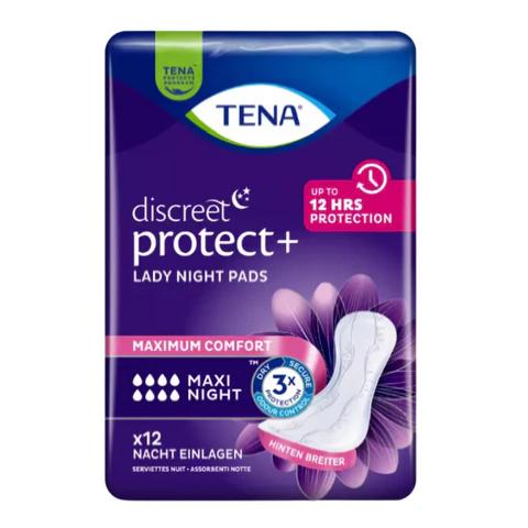 TENA LADY Discreet - Maxi Night | Inkontinenzeinlagen | 12 Stück