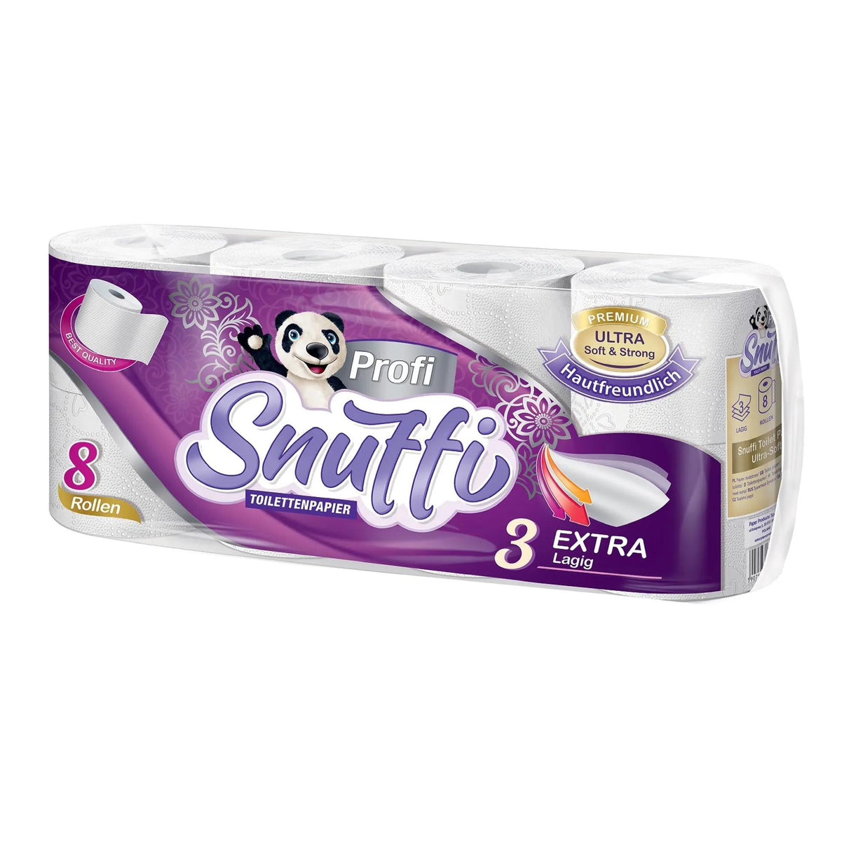 Toilettenpapier | Snuffi Profi | 3-lagig | 64 Rollen | 250 Blatt/Rolle