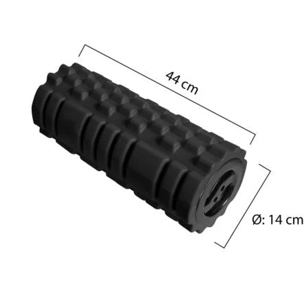 Unilux ROLLER FEET rollbare Fußstütze schwarz, zylindrische Massagefußstütze, 14 cm Durchmesser, 44 cm breit