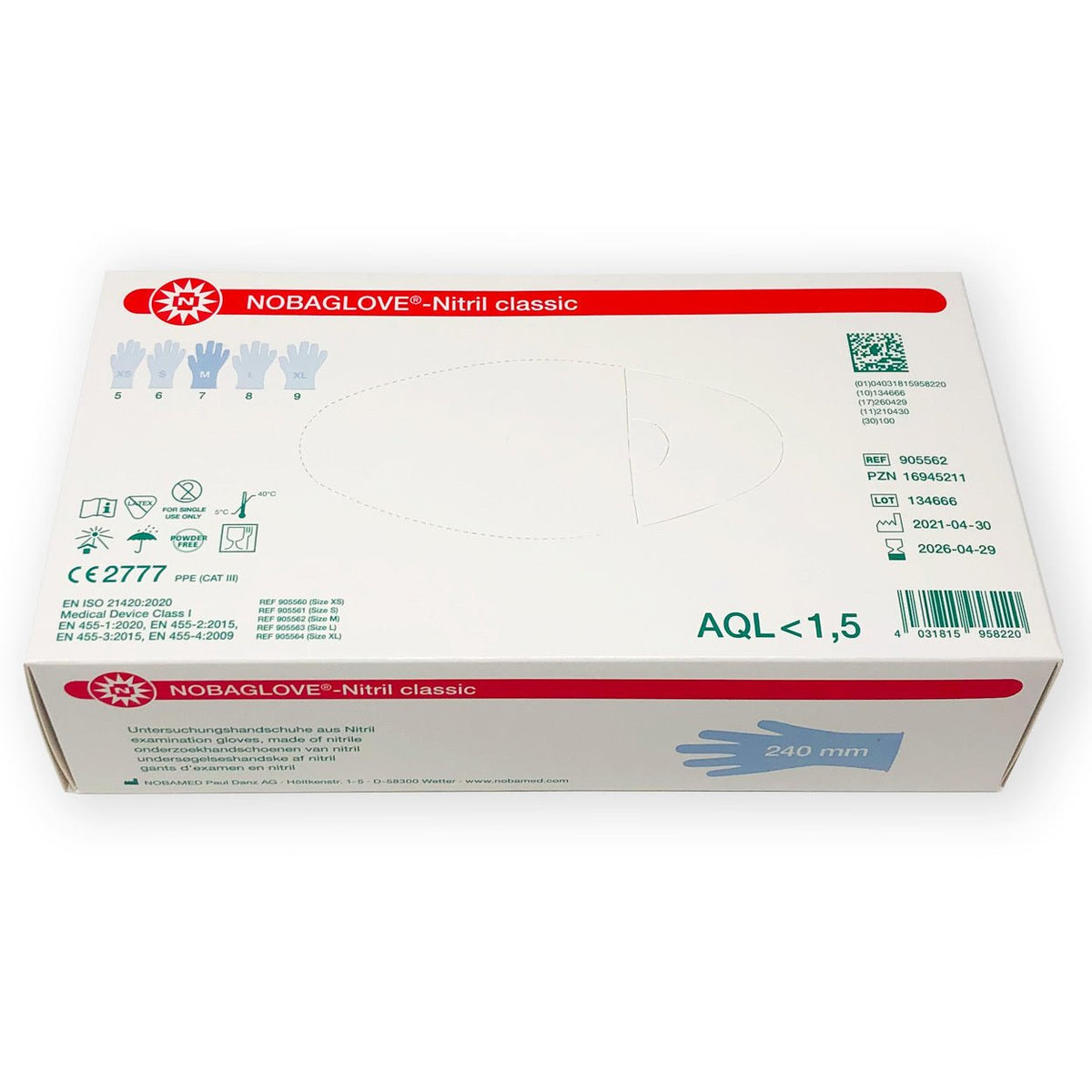 Nitrilhandschuh Nobaglove Classic - blau - puderfrei – AGV Medical Care