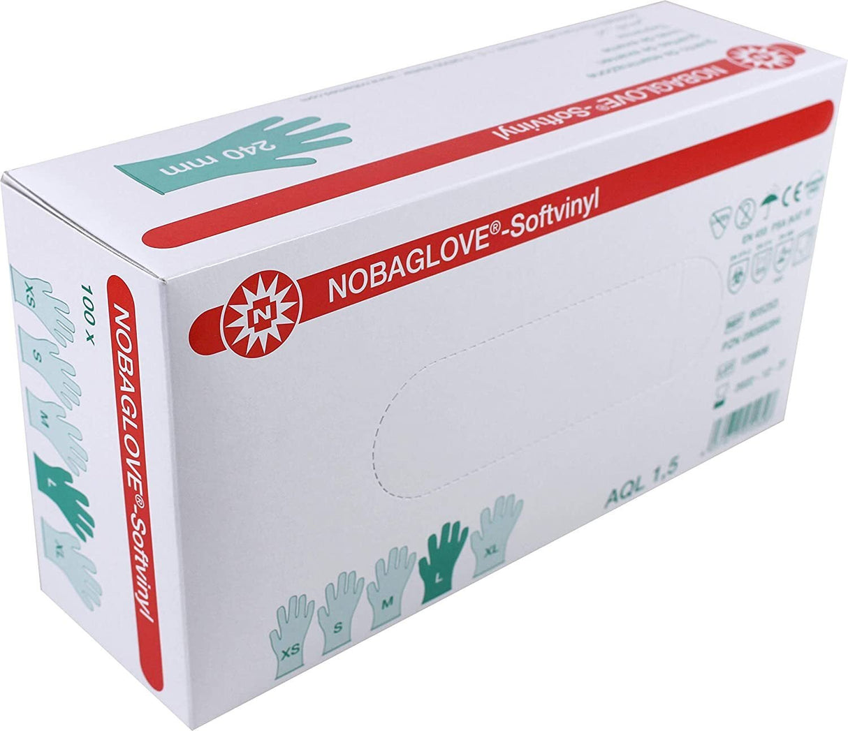 Nobaglove Vinyl Untersuchungshandschuh Puderfrei