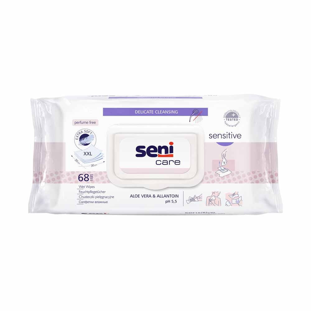 Seni Care Sensitive Feuchttücher | XXL | 68 Tücher