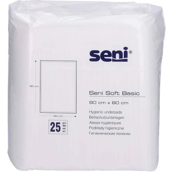 SENI Soft Basic Bettschutz Unterlage 60x90 cm - 2x25 Stück