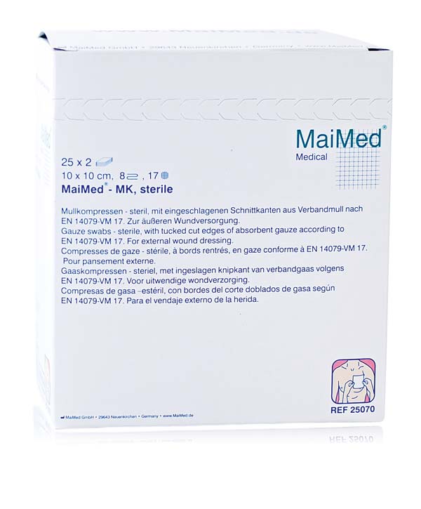 sterile Wundkompressen 10x10 cm 8-fach (25x2)