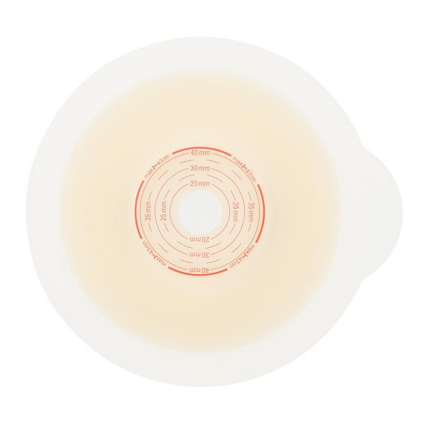 STOMOCUR® Clic Basisplatte | konturiert | konvex | Rastring: 45 mm | 3 Stück