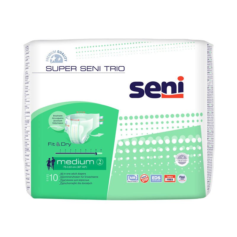 Super Seni Trio | Windelhose | 1 Packung á 10 Stück | verschiedene Größen