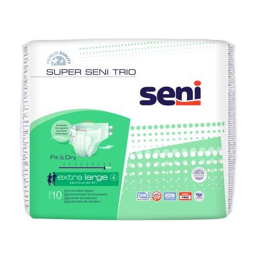 Super Seni Trio | Windelhose | 1 Packung á 10 Stück | verschiedene Größen