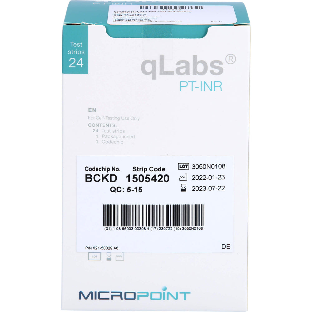 Qlabs Ptz-Inr Teststreifen zur INR-Bestimmung 24 St