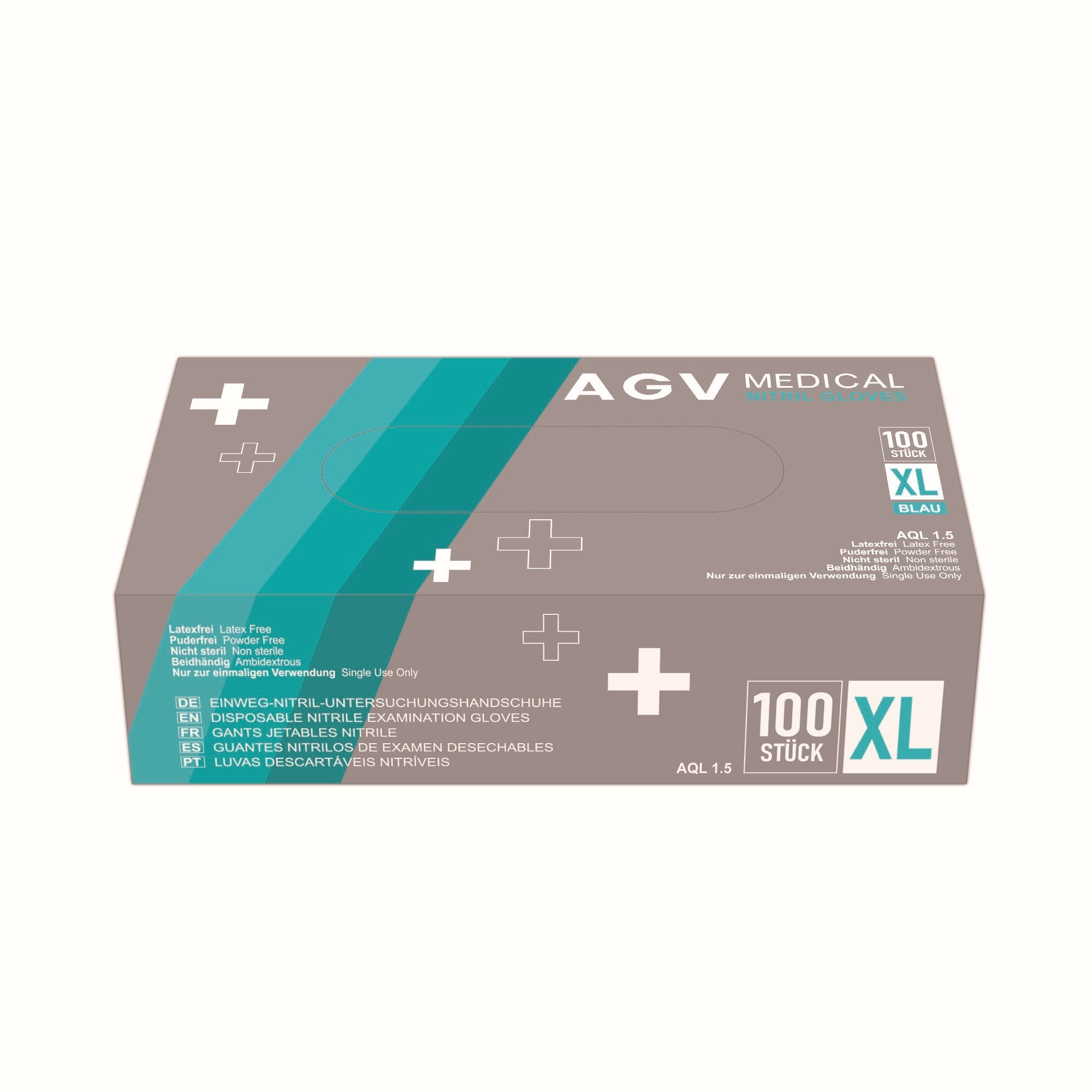medcare nitril handschuhe AGV Medical Nitril Gloves | Nitrilhandschuhe | blau | 100 Stück | klei – AGV Medical Care