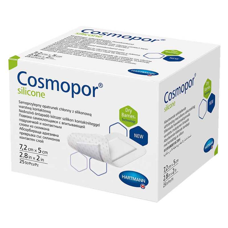 COSMOPOR silicone Wundverband 5x7,2 cm