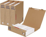 ELBA Archivordner "tric system"| stabile Wellpappe | für ca. 500 DIN A4-Blätter | mit Verschlusslasche | Archivaufdruck und Griffloch | naturbraun