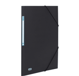 ELBA Eckspannermappe "URBAN", DIN A4+, mit selbstklebendem Rückenschild zur individuellen Beschriftung, runde Eckspannergummis für einen sicheren Verschluß, 3 abgerundete Einschlagklappen, PP, blickdicht