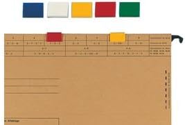 ELBA Farbreiter "vertic", aus PVC, für "vertic"-Hängeregistraturen, zum Aufstecken, Beutel mit 25 Stück