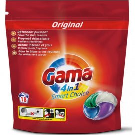 GAMA Vollwaschmittel Pods für 18 Wäschen 12x18 Pods