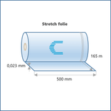 Hand-Stretchfolie schwarz 500mm x 165m