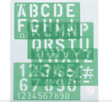 LINEX 8530 Schriftschablone, Standard, Schrifthöhe 30 mm, Großbuchstaben, Ziffern