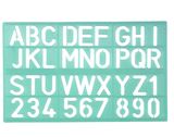 LINEX 8530 Schriftschablone, Standard, Schrifthöhe 30 mm, Großbuchstaben, Ziffern