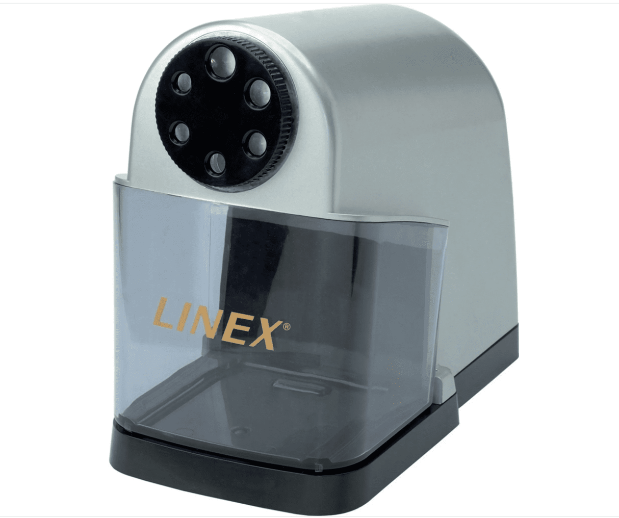 LINEX EPS6000 Elektrische Anspitzmaschine, Tischmodel, 6 Öffnungen für Bleistifte von 6,6 - 11 mm Durchmesser