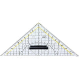 LINEX Geometrie-Dreieck mit Winkelmesser, Facette, metrischer Skala und abnehmbarem Griff - verschiedene Ausführungen