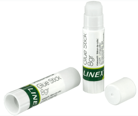 LINEX Klebestift 8 g, geruchlos, auf Wasserbasis, 2 Stck. auf Blisterkarte