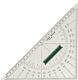 LINEX Navigation Kursdreieck Nautischer Winkelmesser mit innenliegendem Nullpunkt und Gradzahlenskala 0° bis 359°