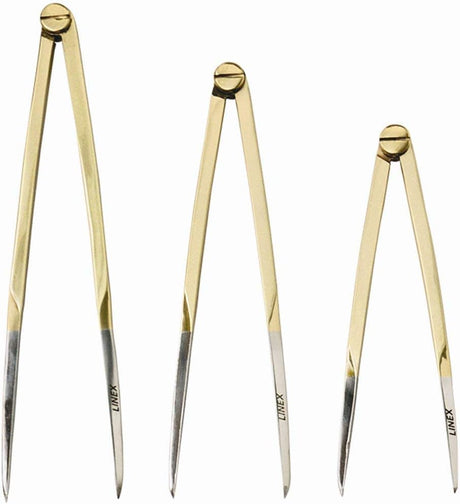 LINEX Navigation Marinezirkel aus Messing mit Edelstahlspitzen für präzises Schenkelmaß - verschiedene Ausführungen