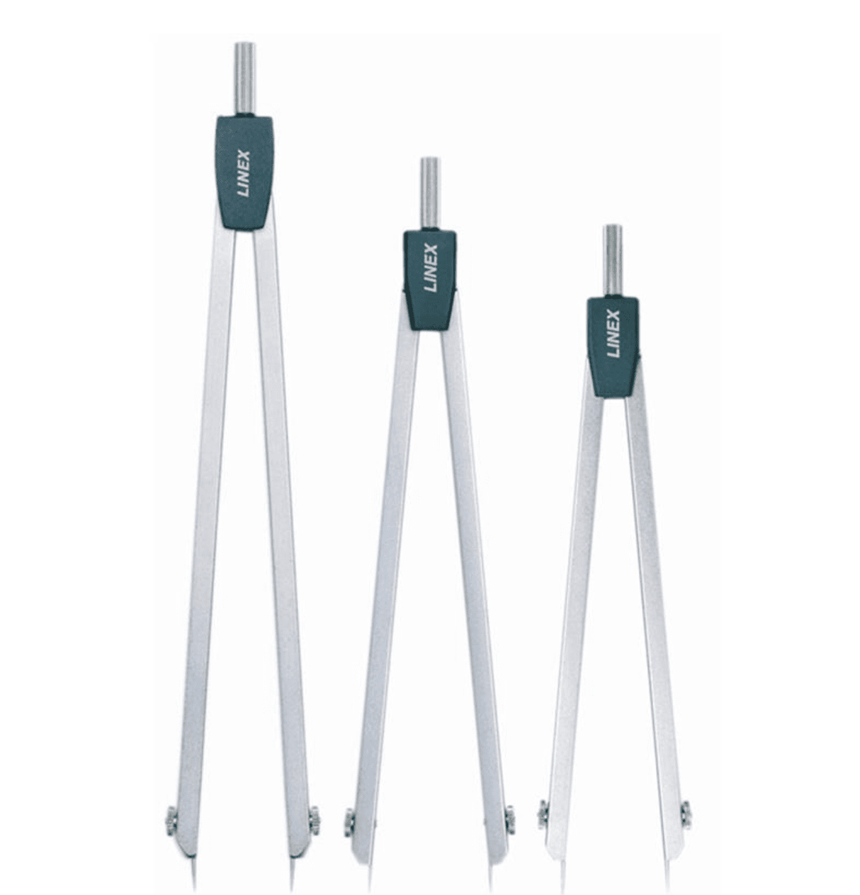 LINEX Präzisions-Steckzirkel und Basis-Schulzirkel mit Schnellverstellung und Ersatzminen - verschiedene Ausführungen