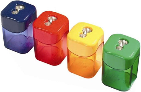 LINEX PS Doppel-Spitzdose mit zwei Öffnungen für Stifte bis 11 mm, 10 Stück - verschiedene Ausführungen