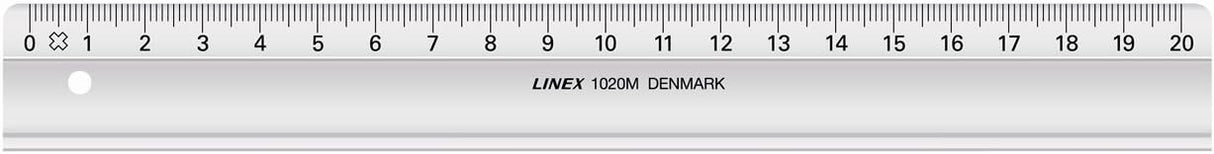 LINEX Schul-Lineal glasklar mit Tuschekante in verschiedenen Längen und Breiten erhältlich - verschiedene Ausführungen