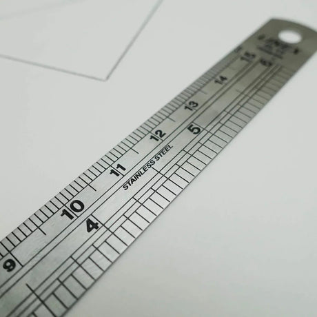 LINEX Stahl-Lineal mit cm und Zoll-Skala sowie Umrechnungstabelle - verschiedenen Ausführungen