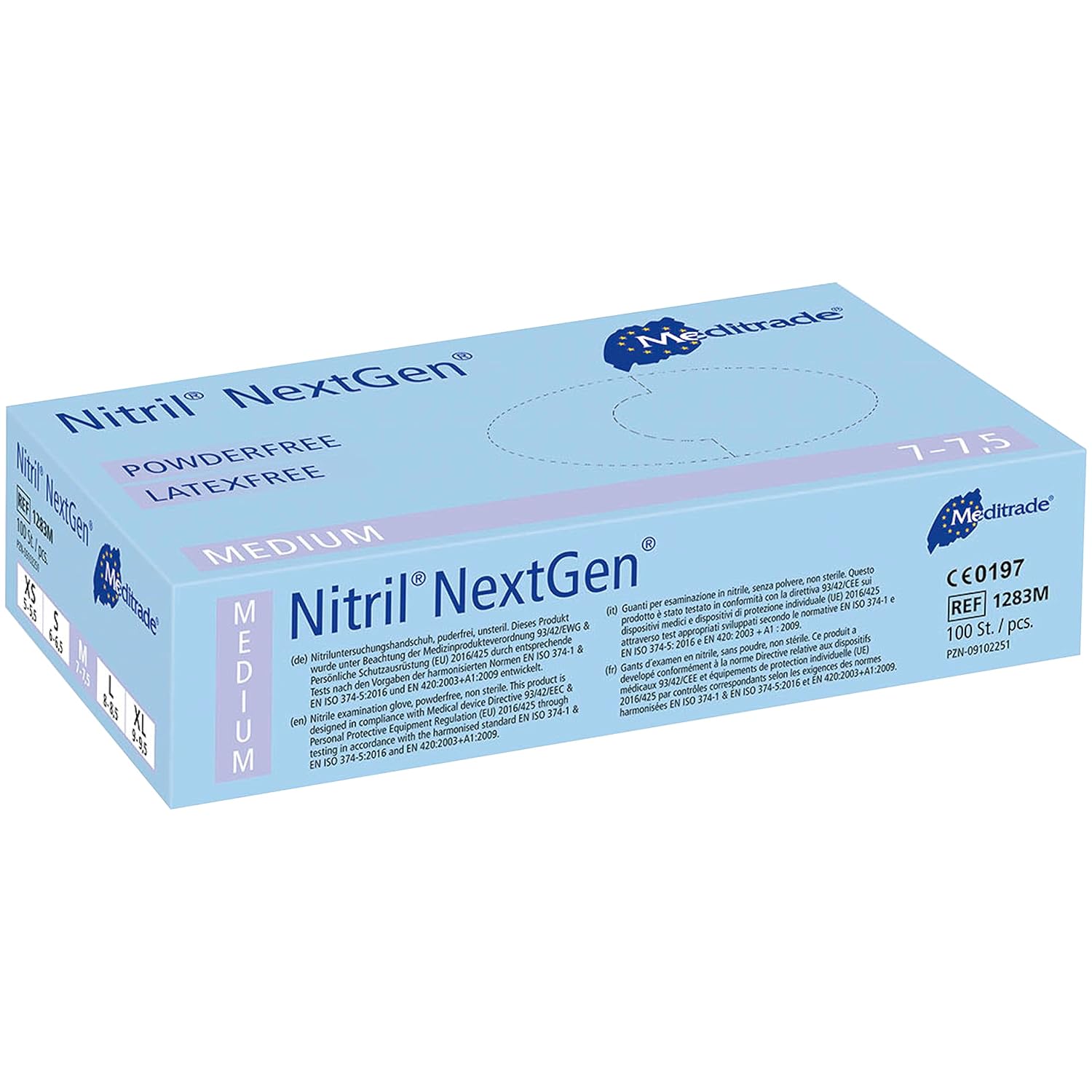 Meditrade NextGen Nitrilhandschuh | 100 Stück | Blau