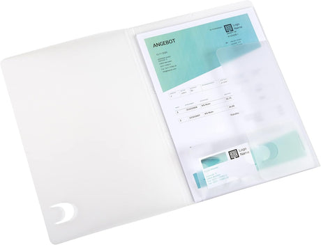 Oxford Angebotsmappe A4, PP 0,5 mm, mit 2 Einschlagklappen und Steckverschluss, farblos