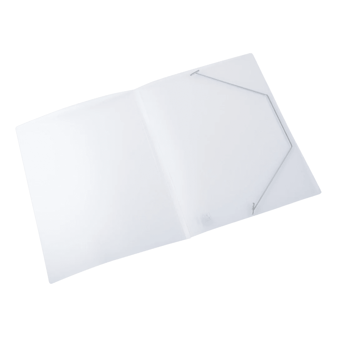 Oxford Eckspanner A4, aus PP 0,5 mm, Mappe mit silberfarbenem Gummi, für ca. 50 DIN A4-Blätter, bordeaux