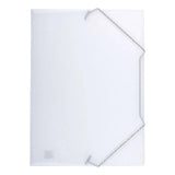 Oxford Eckspanner A4, aus PP 0,5 mm, Mappe mit silberfarbenem Gummi, für ca. 50 DIN A4-Blätter, bordeaux